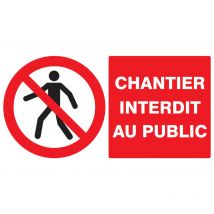 Sofop - Panneau adhésif chantier interdit au public 330X200MM taliaplast - 721209