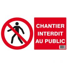 Chantier interdit au public 330x200mm (pp alveolaire) Taliaplast 621283