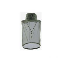 Chapeau d'apiculture avec moustiquaire/maille anti-insectes intégrée, protection du visage - Vert militaire - Ahlsen