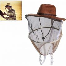 Chapeau d'apiculture avec voile Poly coton voile d'apiculture chapeau d'apiculteur masque de mouche de moustique casquette tête de pêche en plein air
