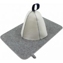 Chapeau de Sauna Natural Textile - Douche en Feutre Avec Crochet Pour Femmes Et Hommes Couvre-Chef Bain La Plupart Des Tailles Tête (Chapeau +