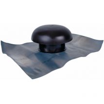 Nicoll - Chapeau de ventilation avec collerette d'étanchéité - Diamètre : 100 mm - Couleur : Marron Collerette 450 x 330 mm