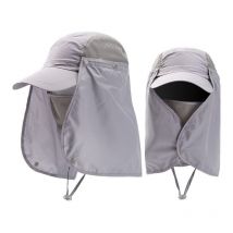 Chapeau pare-soleil de randonnée en plein air, masque de protection uv, protège-cou, chapeau de soleil de pêche