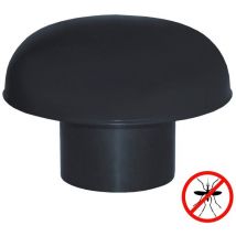 First Plast - Chapeaux de ventilation pvc avec moustiquaire - Ardoise - Ø110mm
