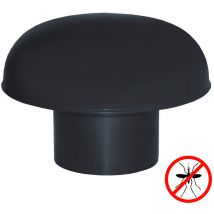 First Plast - Chapeaux de ventilation pvc avec moustiquaire - Ardoise - Ø63mm