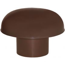 Chapeau de ventilation pvc sans moustiquaire - Marron - Ø100mm