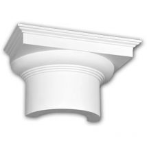 Profhome Decor - Chapiteau de demi-colonne 115005 Profhome Colonne Élement décorative style dorique blanc