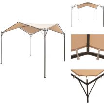 Chapiteau tente 3 x 3 m Acier Beige - Abri Extérieur - Chapiteau Pliable - Parasol - Tenda Da Giardino - Fête Extérieure