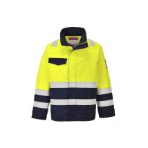 Chaqueta de trabajo de alta visibilidad Modaflame Protección Térmica contra Arco Portwest MV25 xxl Amarillo/Marino