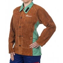 Weldas - Chaqueta de soldadura para mujer Lava Brown Arc Queen