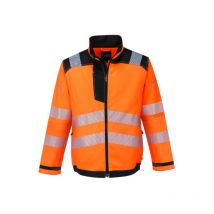 Chaqueta de trabajo flúor diseño bicolor PW3 con ribetes reflectantes y puños ajustables T500 m Naranja/Negro