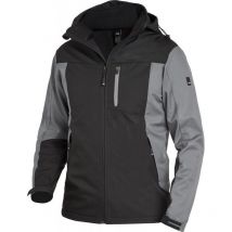 Chaqueta de trabajo Jannik, Softshell, Talla L, gris/negro