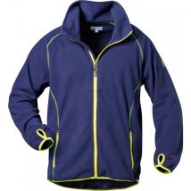 Chaqueta polar Brandon, ligero Talla M, azul marino/amarillo