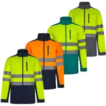 Soft shell bicolor av - Gris / Amarillo flúor - Talla m