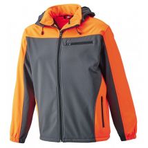 Watex - Chaqueta softshell con capucha ,Talla s, antracita/naranja vivo