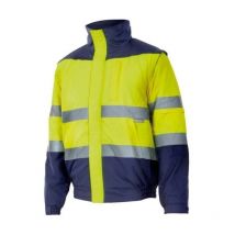 cazadora alta visibilidad bicolor marino/amarillo fluor talla s-xxl alta visibilid amrillo marino talla xl