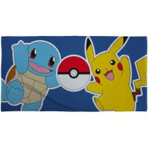Asciugamano ufficiale Pokémon per bambini Super morbido al tatto, design terra Pikachu Squirtle Perfetto per casa, bagno, spiaggia e piscina, taglia