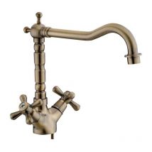 Mitigeur pour évier croix série sofia bronze - Salone