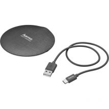 Chargeur sans fil FC10 Metal, noir (183381) - Hama