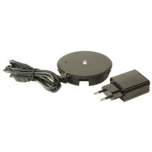 Chargeur à induction - Alimentation : 5 v - Encastrement : ø 78 mm - Diamètre : 80 mm - Décor : Noir Vokil