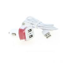 Chargeur Allume-Cigare 2 ports usb 2.4A + câble Type c - silamp