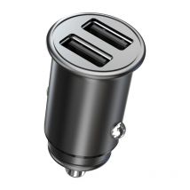 Chargeur Allume Cigare usb, Ultra Compact usb 24W/4.8A Chargeur de Voiture, en Alliage d'Aluminium Charge Rapide Chargeur Voiture pour iPhone 14/14