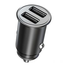 Chargeur Allume Cigare usb, Ultra Compact usb 24W/4.8A Chargeur de Voiture, en Alliage d'Aluminium Charge Rapide Chargeur Voiture pour iPhone 14/14