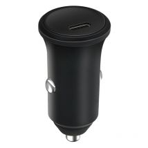 Chargeur allume-cigares 1 usb-c 20W Power Delivery - Plastique 100% recyclé - noir