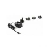 Chargeur compact avec connexion usb - 5 vcc - 2 5 a max - 15 w max - type c - avec 4 fiches de voyage