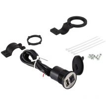Jeffergarden - Chargeur d'alimentation de téléphone portable de moto usb Prise de port étanche 12V