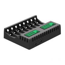 Chargeur de Batterie ÉCran lcd Chargeurs Intelligents Intelligents à 8 Emplacements pour Piles Rechargeables aa/aaa NiCd NiMh Chargeur aa aaa.