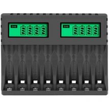Chargeur de Batterie ÉCran lcd Chargeurs Intelligents Intelligents à 8 Emplacements pour Piles Rechargeables aa/aaa NiCd NiMh Chargeur aa aaa.. Debuns