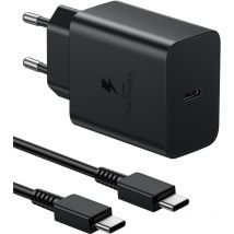 Chargeur de charge rapide, chargeur usb c 45 w et câble vnook de 2 m, prise de type c compatible avec Samsung Galaxy S23/S24/S22/S21