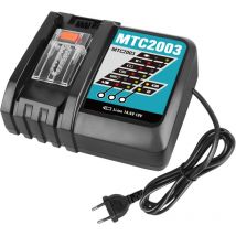 Chargeur de remplacement DC18RC chargeur rapide avec écran LED batteries 14.4V et 18V chargeur outils batteries 3A pour Makita (prise UE)