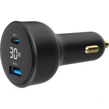 TA-UC-AC2PD30LCD-CAR-01 chargeur of mobile device Universal Black Lighter of cigarettes Quick Charge Auto - Gembird