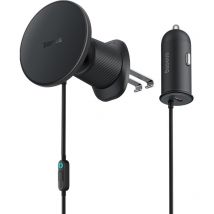 Chargeur de voiture inductif MagSafe 15W USB-C 25W - noir