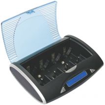 Chargeur de piles rechargeables NiMH aa aaa c d 9V, chargeur de batterie intelligent universel/déchargeur, avec écran lcd et sortie usb, adaptateur