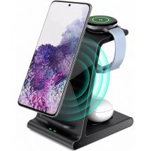 Chargeur Induction Samsung, Chargeur sans Fil 15W Universel Qi Portable Rapide Charger pour Samsung S22 Ultra/S21/Galaxy z Fold 3/Flip 3,Galaxy Watch