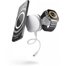Unknown Zens Chargeur de Voyage Convertible Compatible avec iPhone et Apple Watch (Design Peu encombrant, étui de Transport & câble usb-c Inclus)