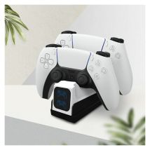 Chargeur Manette, 2H Rapide Chargeur avec 2 Types de Câble pour Manette PS5, Station de Chargement Compatible avec Manettes,Fonepro