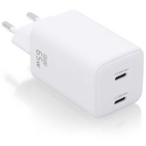 Chargeur gan de wall aisens asch-65w2p039-w/ 2xusb type-c/ 65w