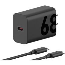 Chargeur mural Motorola TurboPower 68 w usb-c, câble cc de 1 m, noir - chargeur