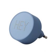 Chargeur Pearl Hey Design Letters Bleu