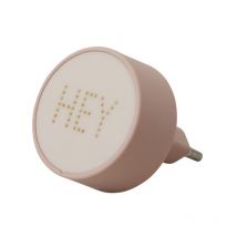 Chargeur Pearl Hey Design Letters Rose