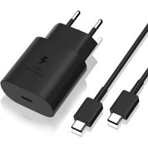Bleosan - Chargeur Rapide 25W + Câble usb-c Pour Samsung S22 PLUS-S22 ULTRA-S21 fe 5G-S21 PLUS-S21 ULTRA-S20 FE-S20 PLUS-Note 20-A53 Xiaomi