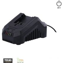 Texas - Chargeur rapide 2Ah pour outils sans fil à batterie 20 volts