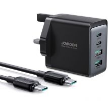 Chargeur secteur GaN PD 67W 2x USB-C 2x USB-A prise UK noir