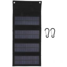 Chargeur Solaire Portable 40W, Sac Pliable, Panneau Solaire Pliable, Chargeur de Panneau Solaire Monocristallin pour Charge d'urgence (Noir)