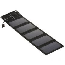 Chargeur Solaire Portable Avec Port Usb Pliable, 5 Panneaux Solaires, Camping Randonnée Voyage, Chargeur De Téléphone Solaire Compact