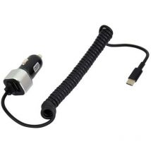 Chargeur usb 3A 1224V + cordon spirale c 150CM